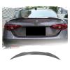 Carbon Fiber/FRP Car Rear Spoiler Wing Trunk Lip Compatible for Alfa Romeo Giulia Sedan 2015-2021 Boot(FRP Gloss Black) view 2