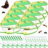 Halloscume 10 Sets Bug Catcher for Kids Students Insect Catching Kit Collector Bug Box with House, Butterfly Net, Tweezer, Cage Habitats Container Collection Explorer Gift (Green) view 1