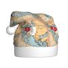 aabkjgfr Distribution Map Of Turkey Print Adult Santa Hat,Soft And Comfortable Santa Hat,Suitable For New Year'S Holiday Parties,Indoors And Outdoors. view 1