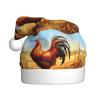 aabkjgfr Rooster Print Adult Santa Hat,Soft And Comfortable Santa Hat,Suitable For New Year'S Holiday Parties,Indoors And Outdoors. view 1