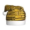 aabkjgfr Rustic Rocks Brick Wall Print Adult Santa Hat,Soft And Comfortable Santa Hat,Suitable For New Year'S Holiday Parties,Indoors And Outdoors. view 1