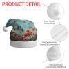 aabkjgfr Poppies On Blue Sky Print Adult Santa Hat,Soft And Comfortable Santa Hat,Suitable For New Year'S Holiday Parties,Indoors And Outdoors. view 4