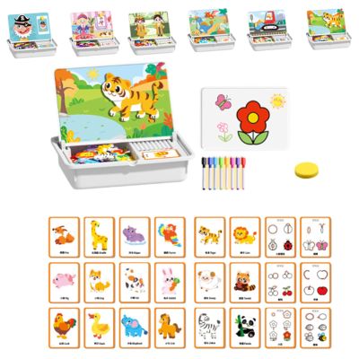 CGDUYWJ Magnetic Puzzle Learning Building Block Toys, Magnetic Face Puzzles for Toddlers, Double Side Preschool Educational Learning Toy, Enhances Creativity and Learning