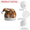 aabkjgfr Fox Print Adult Santa Hat,Soft And Comfortable Santa Hat,Suitable For New Year'S Holiday Parties,Indoors And Outdoors. view 4