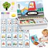 CGDUYWJ Magnetic Puzzle Learning Building Block Toys, Magnetic Face Puzzles for Toddlers, Double Side Preschool Educational Learning Toy, Enhances Creativity and Learning view 1