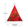 aabkjgfr Red Poppy Field Farm Print Adult Santa Hat,Soft And Comfortable Santa Hat,Suitable For New Year'S Holiday Parties,Indoors And Outdoors. view 3