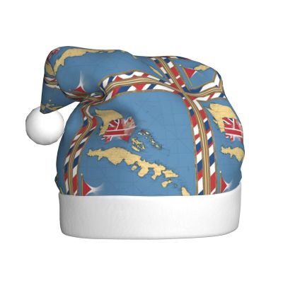 aabkjgfr Turks And Caicos Islands 04 Print Adult Santa Hat,Soft And Comfortable Santa Hat,Suitable For New Year'S Holiday Parties,Indoors And Outdoors.