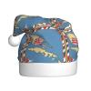 aabkjgfr Turks And Caicos Islands 04 Print Adult Santa Hat,Soft And Comfortable Santa Hat,Suitable For New Year'S Holiday Parties,Indoors And Outdoors. view 1