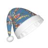 aabkjgfr Turks And Caicos Islands 04 Print Adult Santa Hat,Soft And Comfortable Santa Hat,Suitable For New Year'S Holiday Parties,Indoors And Outdoors. view 2