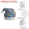 aabkjgfr Turks And Caicos Islands 04 Print Adult Santa Hat,Soft And Comfortable Santa Hat,Suitable For New Year'S Holiday Parties,Indoors And Outdoors. view 4
