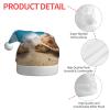 aabkjgfr Sea Conch Shell Starfish Turtle Print Adult Santa Hat,Soft And Comfortable Santa Hat,Suitable For New Year'S Holiday Parties,Indoors And Outdoors. view 4