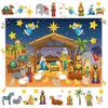 Felt Story Board Christmas Nnativity Scene Felt Board for Kids Nnativity Scene Christmas Nativity Sets Nativity for Toddlers Wall Decor Indoor.- view 1