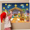 Felt Story Board Christmas Nnativity Scene Felt Board for Kids Nnativity Scene Christmas Nativity Sets Nativity for Toddlers Wall Decor Indoor.- view 4