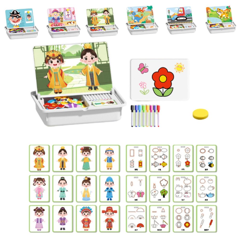 CGDUYWJ Magnetic Puzzle Learning Building Block Toys, Magnetic Face Puzzles for Toddlers, Double Side Preschool Educational Learning Toy, Enhances Creativity and Learning
