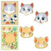 6pcs Cartoon Cat Head Face Changing Puzzle Sticker Cartoon Animal Make a Face Toy Face Changing Sticker DIY Children's Toys(6PCS) view 4