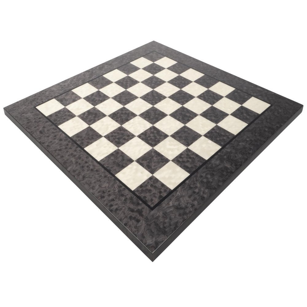 20 Inch Grey Erable Chessboard, Italian Made, High-Gloss Finish