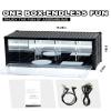 1/64 Scale Display Case Car Garage Moldel, Container Box Style LED Diorama for Toy Car Display and Storage Cars Stackable Collectible Display Box with Front Flip Door view 2