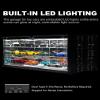 1/64 Scale Display Case Car Garage Moldel, Container Box Style LED Diorama for Toy Car Display and Storage Cars Stackable Collectible Display Box with Front Flip Door view 4