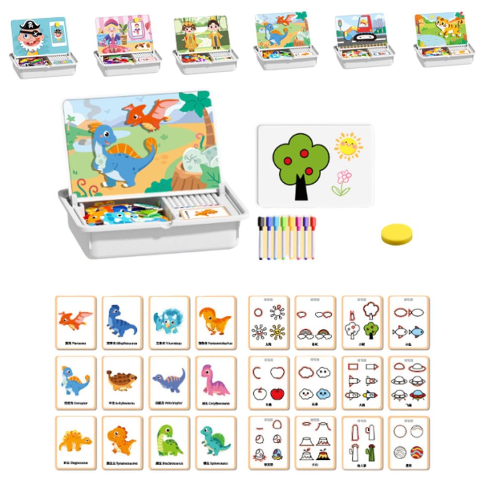 CGDUYWJ Magnetic Puzzle Learning Building Block Toys, Magnetic Face Puzzles for Toddlers, Double Side Preschool Educational Learning Toy, Enhances Creativity and Learning