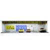 1/64 Scale Display Case Car Garage Moldel, Acrylic Cover Diecast Car Show Case with LED Light 6 Parking Spaces, Hot diecast Wheel Parking Scene (Vehicles Not Included) Repair Shop view 1