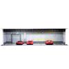 1/64 Scale Display Case Car Garage Moldel, Acrylic Cover Diecast Car Show Case with LED Light 6 Parking Spaces?Hot diecast Wheel Parking Scene (Vehicles Not Included) Warehouse view 1