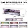 1/64 Scale Display Case Car Garage Moldel, Acrylic Cover Diecast Car Show Case with LED Light 6 Parking Spaces?Hot diecast Wheel Parking Scene (Vehicles Not Included) Warehouse view 2