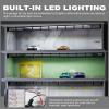 1/64 Scale Display Case Car Garage Moldel, Acrylic Cover Diecast Car Show Case with LED Light 6 Parking Spaces?Hot diecast Wheel Parking Scene (Vehicles Not Included) Warehouse view 4