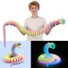 47.2" Large Glow in The Dark 3D Printed Snake, Bush Viper,Anaconda Toy,Fake Python Statue with Realistic Eyes with Retractable Fangs,Cool Big 3D Printed Snakes Toy Gift Executive Desk Toys view 1