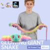 47.2" Large Glow in The Dark 3D Printed Snake, Bush Viper,Anaconda Toy,Fake Python Statue with Realistic Eyes with Retractable Fangs,Cool Big 3D Printed Snakes Toy Gift Executive Desk Toys view 2