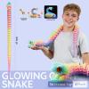 47.2" Large Glow in The Dark 3D Printed Snake, Bush Viper,Anaconda Toy,Fake Python Statue with Realistic Eyes with Retractable Fangs,Cool Big 3D Printed Snakes Toy Gift Executive Desk Toys view 3