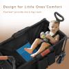 Stroller Wagon for 4 Kids, Foldable Wagon with Footwell, Lightweight, Adjustable Push and Pull Handles, 5-Point Harness, Adjustable Canopy for Outdoor Adventures view 3