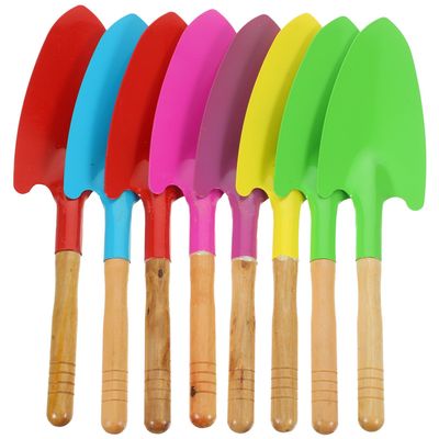 Abaodam 8Pcs Mini Shovel Gardening with Wooden Handles for Sand Play and Outdoor Fun Random Color Beach and Snow Digging Tools for Boys Random Color