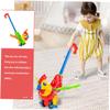 JOINPAYA Rooster Walker Detachable Cartoon Animal Push Rod Pushing Vehicle Durable Plastic Educational Activity for Early Learning and Observation Skills Development Random Color view 4