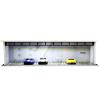 1/64 Scale Display Case Car Garage Moldel, Acrylic Cover Diecast Car Show Case with LED Light 6 Parking Spaces, Hot diecast Wheel Parking Scene (Vehicles Not Included) 86 Graffiti view 1