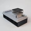 1/64 Scale Diorama Car Garage Display Stand, 2-Layer Parking Lot Structure with Control Tower, White and Red Storage Unit, 8.3 x 4.1 x 3.7 inches, Diecast Model Car Storage Collection (Gray) view 2