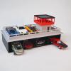 1/64 Scale Diorama Car Garage Display Stand, 2-Layer Parking Lot Structure with Control Tower, White and Red Storage Unit, 8.3 x 4.1 x 3.7 inches, Diecast Model Car Storage Collection (Red) view 3