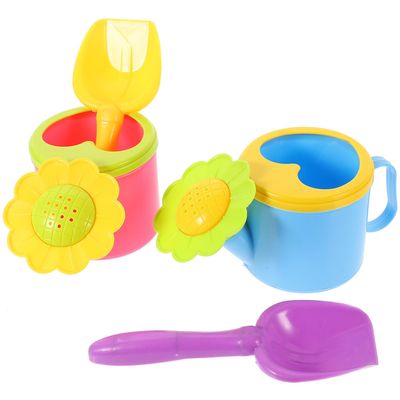 Beaupretty 8Pcs Beach Sand with Shovels and Watering Can Safe Outdoor Sand Play Tools for Encourages Imagination and Fine Motor Skills Compact Lightweight for Summer Fun Random Color