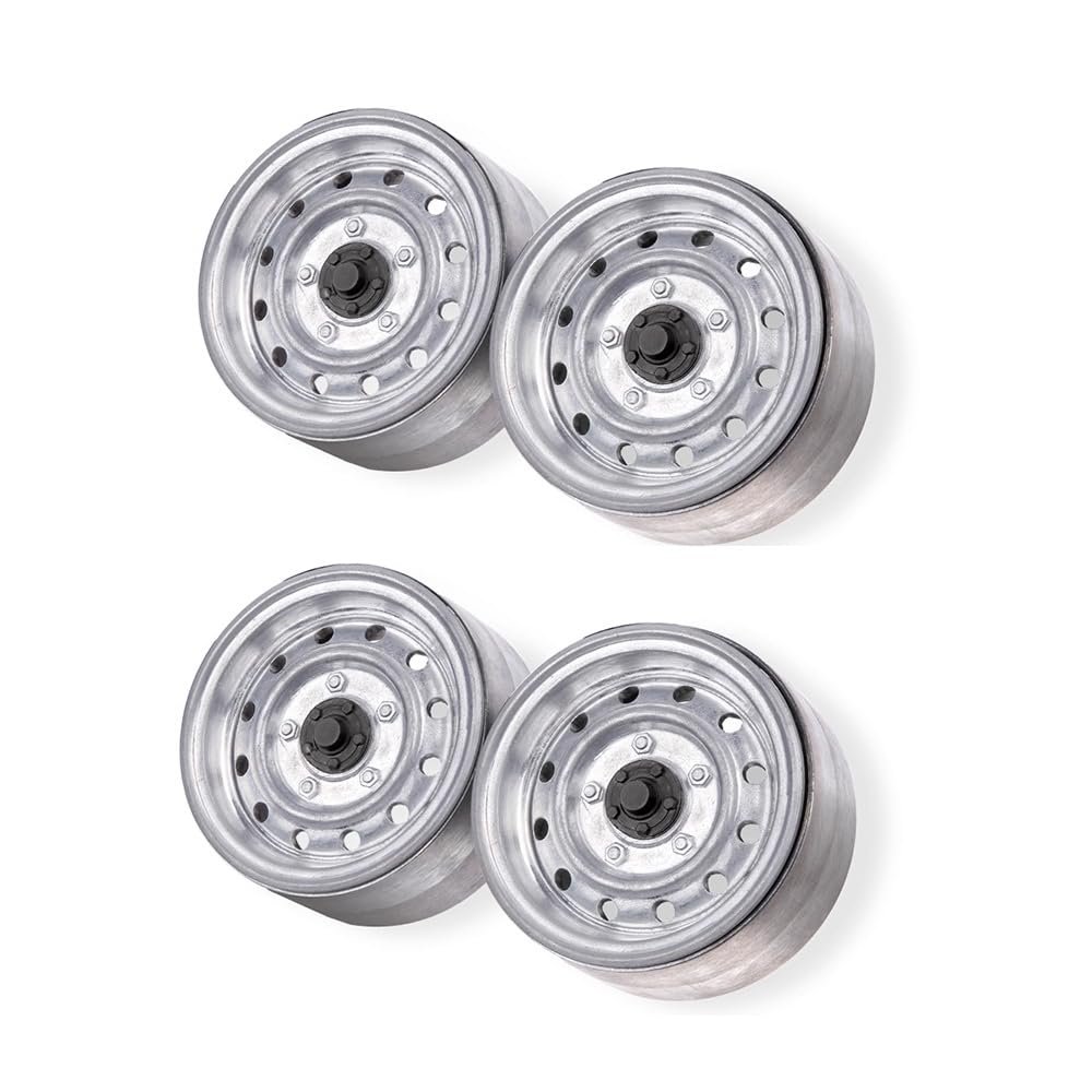 4pcs 1.9" Metal Hub Classic Retro Locking Wheel Hub for 1/10 RC Cover Car TRX4 SCX10 RC4WD (Original Color 4pcs)