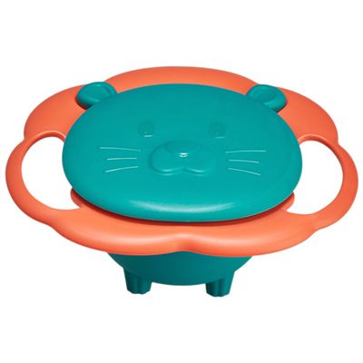 GLSTOY Rotary Balance Bowl Rotate Feeding Bowl with Lid Safe Material Smooth Edges for Learning to Self-feed Suitable for Home Use