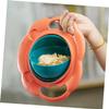 GLSTOY Rotary Balance Bowl Rotate Feeding Bowl with Lid Safe Material Smooth Edges for Learning to Self-feed Suitable for Home Use view 4