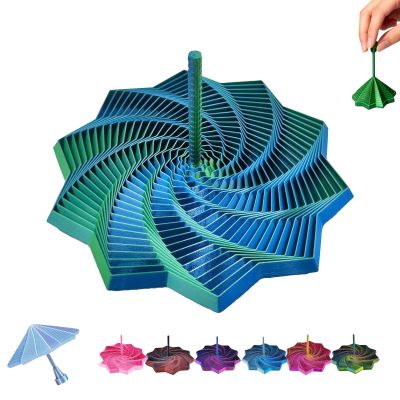3D Printed Expanded Sensory Fidget Star,Expandable 4.33Inch Fractal Fidget Toys Octagonal with Detachable Handle,Honeycomb Whirling Spiral Design for ADHD & Stress Relief(#b,Medium)