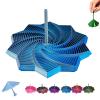 3D Printed Expanded Sensory Fidget Star,Expandable 4.33Inch Fractal Fidget Toys Octagonal with Detachable Handle,Honeycomb Whirling Spiral Design for ADHD & Stress Relief(#d,Medium) view 1