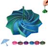 3D Printed Expanded Sensory Fidget Star,Expandable 4.33Inch Fractal Fidget Toys Octagonal with Detachable Handle,Honeycomb Whirling Spiral Design for ADHD & Stress Relief(#b,Small) view 1