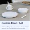Lalo Suction Bowls - 100% Silicone, Non-Toxic, BPA-Free Baby Bowls with Suction Base To Prevent Accidental Spills and Tip-Overs - Kids Dinnerware, Baby Led Weaning Supplies - Grapefruit view 2