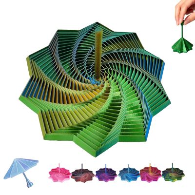 3D Printed Expanded Sensory Fidget Star,Expandable 4.33Inch Fractal Fidget Toys Octagonal with Detachable Handle,Honeycomb Whirling Spiral Design for ADHD & Stress Relief(#h,Large)