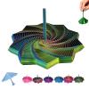 3D Printed Expanded Sensory Fidget Star,Expandable 4.33Inch Fractal Fidget Toys Octagonal with Detachable Handle,Honeycomb Whirling Spiral Design for ADHD & Stress Relief(#e,Large) view 1