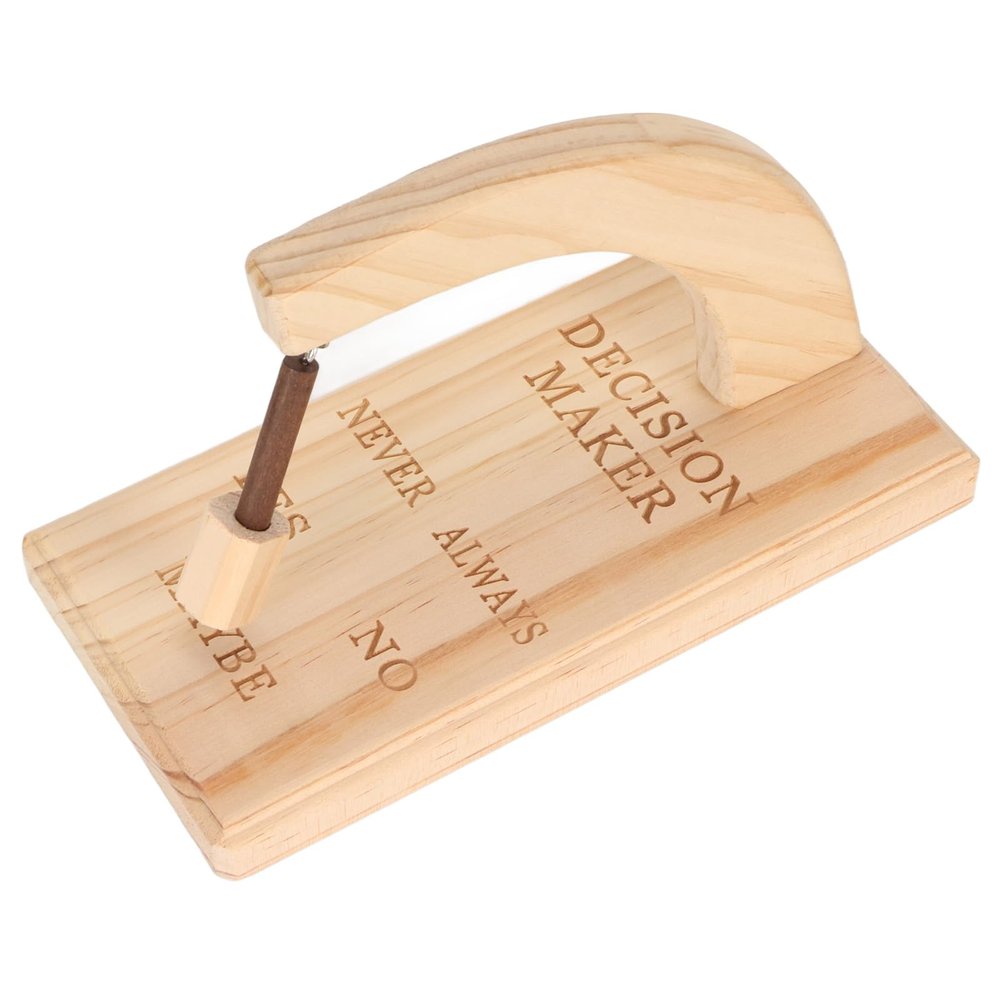 CHICIRIS Wooden Magnetic Decision Maker Innovative Oscillating Selector for Quick Decisions in Office or Home, Oak Material