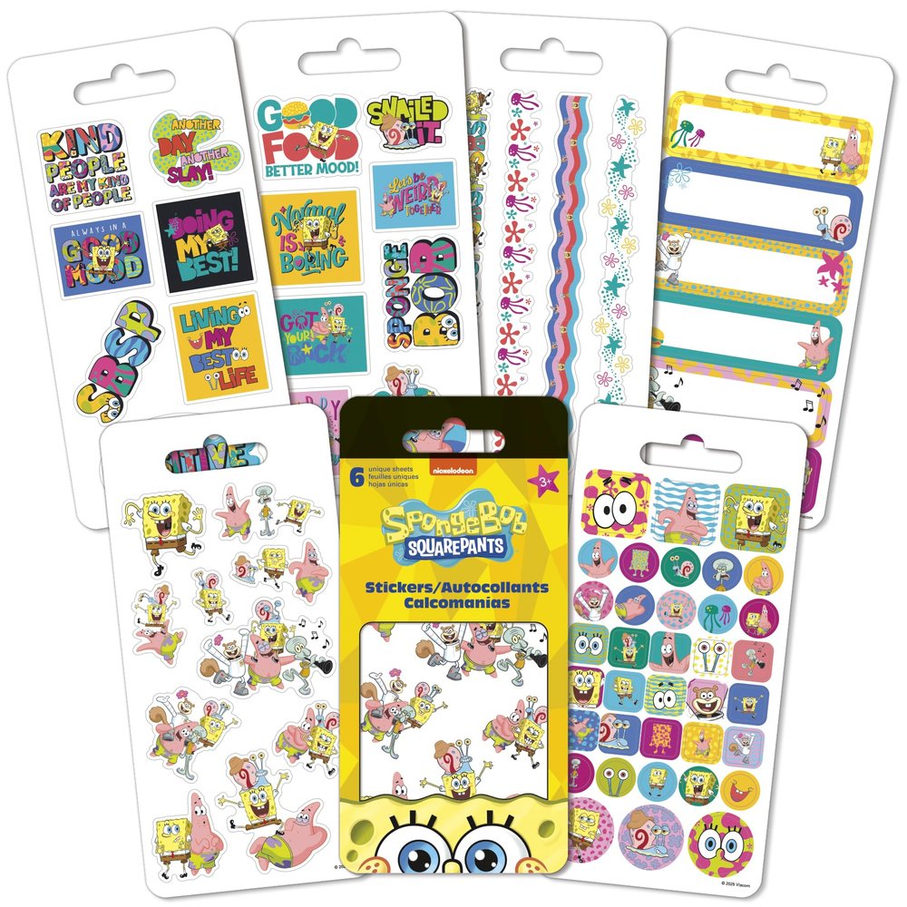 Nickelodeon Spongebob Mini Sticker Slim Flip Pad - 6 Page