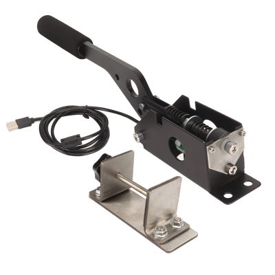 BTSEURY 64 Bit USB SIM Handbrake, PC Racing Games Linear E Brake with Handle Grip USB Cable Clamp for T500 T300