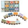 Pearhead Wooden Train Montessori Play Set, 10-Piece Magnetic Train Toy, Fine Motor and STEM Learning, Boys and Girls Toddlers Ages 2+ view 1